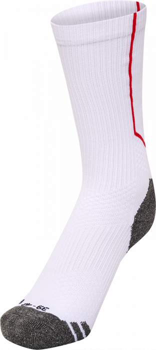 Hummel - Pro Training Socks Low - Branco & true red