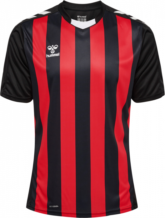 Hummel - Core Xk Striped Jersey - Negro & true red