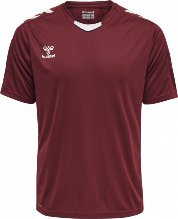 Hummel - Core Xk Poly Jersey - Maroon & white