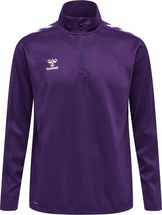 Hummel - Core Xk Half Zip Sweater - Purple Reign & weiß