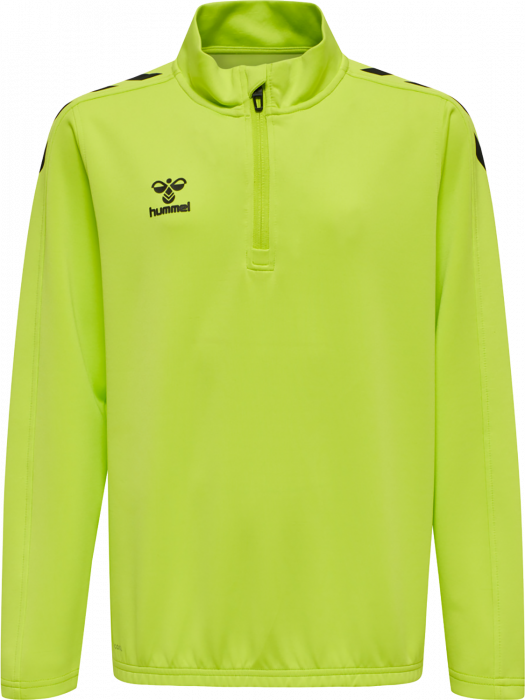 Hummel - Core Xk Half Zip Sweater Jr - Lime & svart