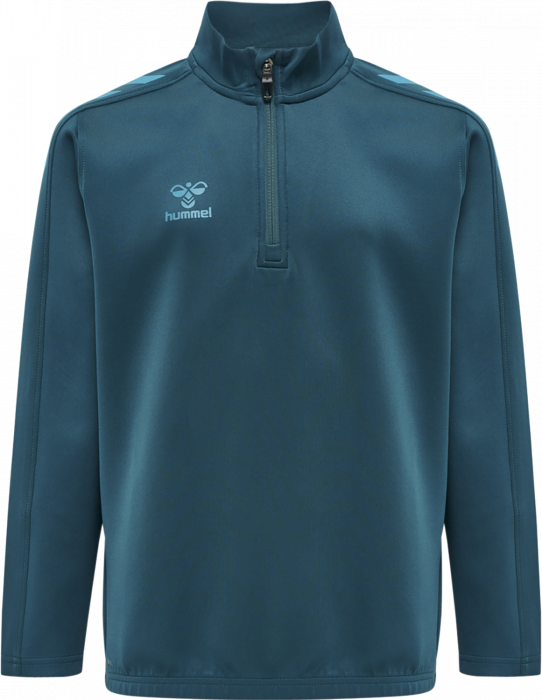 Hummel - Core Xk Half Zip Trøje Jr - Blue coral & deep lake