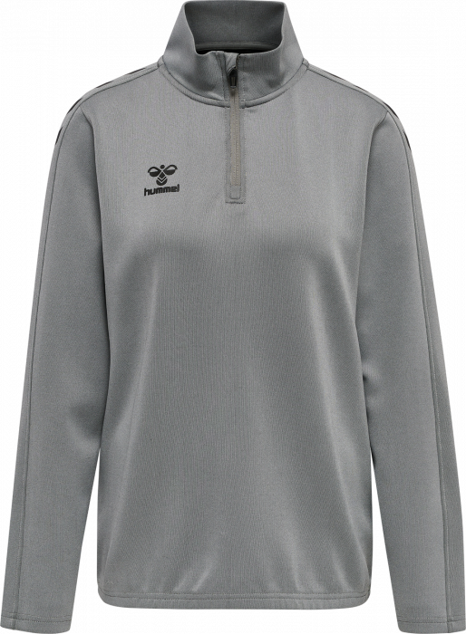 Hummel - Core Xk Half Zip Trøje Women - Grey Melange & sort