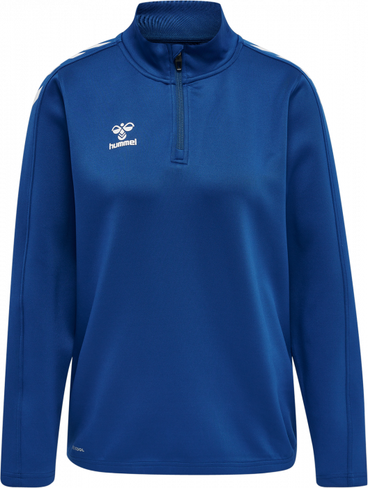 Hummel - Core Xk Half Zip Sweater Women - True Blue & biały