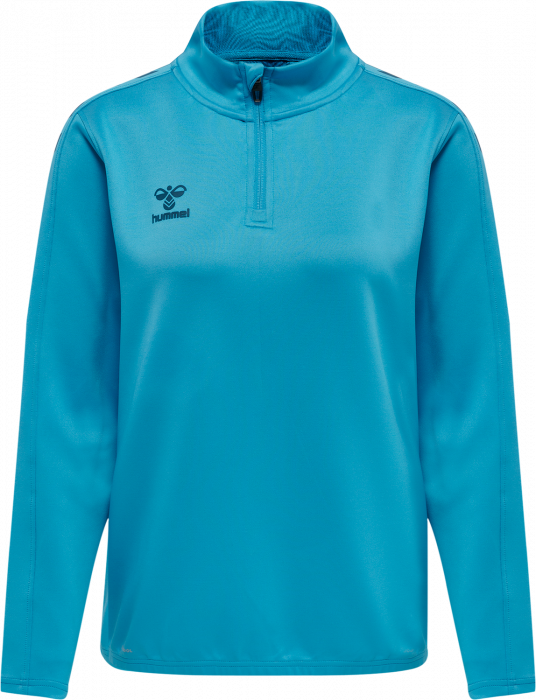 Hummel - Core Xk Half Zip Sweater Women - Blue danube & blanco