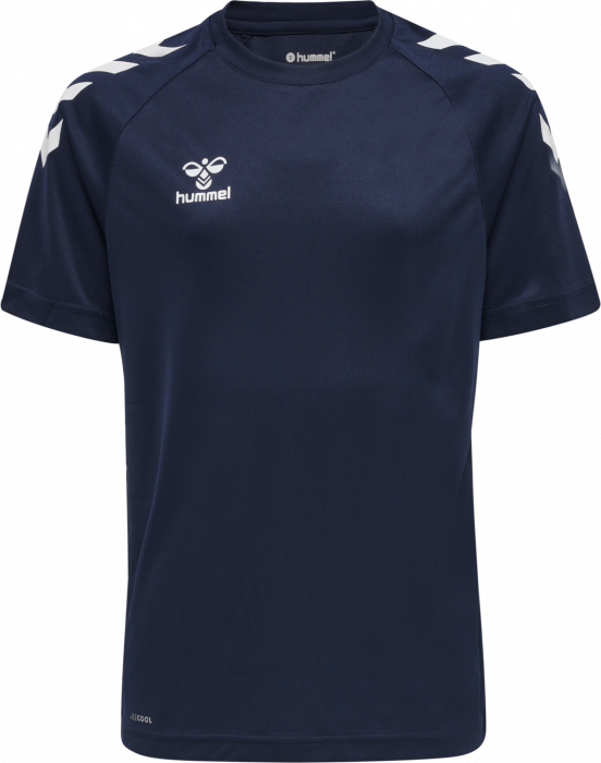 Hummel - Core Xk Poly T-Shirt Jr - Marine & blanco